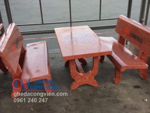 Bàn Ghế Đá Chữ Nhật