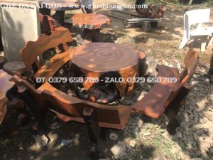 Bộ bàn ghế đá giả gỗ sân vườn 5 IMG 3498